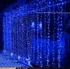 야외 LED 고드름 끈 요정 조명 정원 홈 장식 웨딩 커튼 가로등을위한 크리스마스 장식 6x3/3x3/3x1m