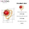 Xuping Jewelry Promotion de la mode Bague à breloque plaquée or pour femme à un prix inférieur 13147 220216