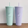 Diamond Tumbler Radiant Goddess Cup With LOGO 710ml Cold Water Cups With Straw Double Layer Plastic Durian Coffee Mug