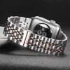 Band tittar på lyxigt rostfritt stål för att titta på Ultra Band Metal Watchband Replacement Armband Sport Bands Iwatch 8 7 6 SE 5 4 3 240308