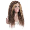 Ishow Highlight P4/27 Straight Kinky Curly Human Hair Wigs 28 32 34 40inch Pre-Plucked 4x4 Closure Lace Front Wig Colored Ombre Body Loose Deep Wave