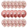 Nouveau 12 '' Or Rose Ballon Ensemble Confettis Joyeux Anniversaire Métallique s Fête De Mariage Décor Bébé Douche Y0622