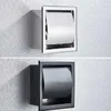 SHBSHAIMY Chrome Wall Mounted Toilet Paper Holder Stainless Steel Bathroom Roll Tissue Rack With Cover 210720