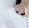 Halloween tatueringar 3d Realistic Spider Scorpion Tattoo Stickers Party Favor Inredningstillbehör för män Kvinnor Maskerad