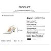 Sophitina Slingbacksサンダル女性ファッションメタルメッキヒールの固体尖ったつま先サンダル簡潔な野生の手作りの靴女性SO492 210513