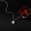 S925 Silver Clover Necklace Female Xia Xiaozhong Light Luxury Design Sense Clavicle Chain 2021 New Lucky Grass Pendant