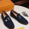 A1 Modeschuhe Design Herren Hochzeitskleid Schuhe Männer Oxfords Mortimer flaches Patina-Leder Marineblaue Mönchsriemenschuhe schwarzes echtes Leder