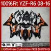 Corpo OEM para Yamaha YZF-R6 YZF600 YZF R6 YZF R6 600 YZFR6 08 09 10 11 12 13 14 15 16 99No.27 Graffiti New YZF-600 2009 2010 2012 2013 2015 2016 Fairing Injecção
