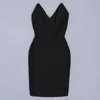 Casual Dresses Mode Kvinnor Vår Sexig Staklös Diamanter Bälte Tassel Black Bodycon Bandage Dress 2021 Elegant Party Club Vestidos