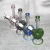 Shisha Big Glass Bong Dicke vier Perc Wasserpfeife Birdcage Diffusor Bongs 9 Zoll 14 mm Schüssel Dabber Werkzeuge Wachs