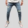 Jeans strappati da uomo Pantaloni denim autunnali estivi per leggings da uomo Pantaloni da moto slim fit Taglia grande S-3XL