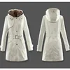 Winterjacke Frauen Fleece Long Coat Woll Liner warme Winter verdickende Baumwollkleidung Vestidos