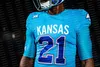 Kansas Jehawks NCAA College Football Jersey Jerson Bean Jalon Daniels Ben Safers Miles Fallin Conrad Hawley Preston Kendrick Jack Codwell Rob Fiorentino