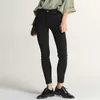 Högkvalitativa kvinnor Jeans Skinny Basic Style Casual Solid Färg Denim Byxor Slim Black Stretch 210629