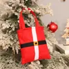 Julväska Julfest dekorationer Santa Claus Bags 21 * 21cm Non-woven Xmas Candy Presentväskor för barn Barn DH0212