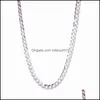 Pendant & Pendants Jewelrywholesale 8Mm Width Stainless Steel Men Necklace Man Aessories 75Cm Length Male Curb Cuban Link Chains Mens Neckla
