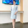 Spa Massage Dresses Uniforms For Women Sauna Foot Bath Work Clothing Female Beauty Salon Workwear V Neck Casual