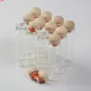 20ml Glass Bottles with Hardwood Cap Cute Jars Crafts for Wedding Gift Home Decor 100pcsjars