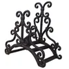 Titular da mangueira de ferro forjado Screwl equipamento novo jardim ao ar livre gancho de carretel decorativo molde estilo antique enferrujuração marrom parede montagem vintage ornamento