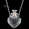 Pendant Necklaces 1PC Glass Memorial Urn Cremation Necklace Ash Case Holder Keepsake Jewelry