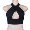 Frauen Sexy Sommer SleevelNight Club Tragen Tank Tops Neue Mädchen Westen Crop Top Criss-cross Aushöhlen Dame Tanks neckholder X0507