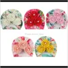 Caps Petten Accessoires Baby Kids Maternity Drop Levering 2021 Floral Sticky Diamond Baby Multi Color Printed Hat Childrens Pullover Cap Vntyq