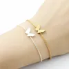 10 pezzi delicati bellissimi braccialetti a farfalla per donne ragazze bambini braccialetti con ciondoli in acciaio inossidabile color argento oro