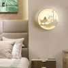 Lampy ścienne okrągłe światło LED Kreatywna lampa domowa do salonu sypialnia studia jadalnia kuchnia nowoczesna haltr w pomieszczenia
