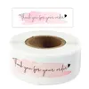 Prezent Wrap 120PC Pink "Dziękujemy za zamówienie" Naklejki wspierające moją firmę Dekoracji Dekoracji Etykiety Naklejki papiernicze