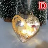 Juldekorationer Vacker trädkula Lysande plastlampa Form Lätt Party Home Decor Wall Hängande Ornament El Night Lamp Gift
