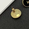 Boucles d'oreilles femmes bijoux femmes goujons de concepteur boucle d'oreille noir émail lettre lettre doré cercle de luxe simple