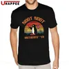 Vintage grafische noot pingu shirt mannen maken je eigen korte mouwen rode O-hals Tees shirts 210707