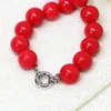 fashion imitation red coral round beads necklace 8,10,12,14mm charm women best party weddings gift jewelry 18inch B1510