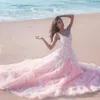 Princesse Floral Fleur Rose Robe De Bal Robe De Quinceanera 2021 Applique Tulle Scoop Sans Manches En Dentelle Corsage Longues Robes De Bal Forma248b