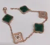 Bracelet en diamant entre quatre trèfles de feuilles Gold Silver Rose Gold Trois Color Chain Order peuvent être notés bijoux Femmes Cadeaux avec boîte