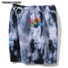 Kort voor mannen Beach Holiday Tie-Dye Gedrukt Zomer Oversize Harajuku Drawstrings Casual Mesh Insnow Dry Board Shorts 210601