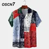 OSCN7 Casual Impresso Camisa Curta Camisa Dos Homens Street Hawaii Beach Oversize Mulheres Moda Harujuku Camisas Para MX006 210721