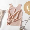 Johnature Women Knitting Summer Tank Summer V-Neck Sleeveless 6 Color Korean Style Female Clothing Loose Tank Top 210521