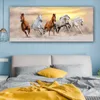 Running Horses Wall Art Immagini Soggiorno Camera da letto Poster di animali astratti colorati Decorazioni per la casa vintage senza cornice