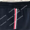 THOM TB Spodnie dresowe Spring AUTUNM Mężczyźni Kobiety Hurtownie Spodnie Klasyczna Loopback Bawełna Jersey Lewe Stripe Spodnie