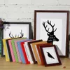 High Quality Black White Picture Po Frame A4 A3 Creative Nature Solid Simple Wood Frame Mounting Multiple Size Po Frame 210611