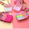 Sensory Bubble Shoulder Bag Party Favor Cellphone Straps Finger Push Phone Pouch Case Change Coin Purse Unicorn Santa for Girls Kids9779055