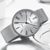 腕時計2022ファッションゴールドカジュアルジュネーブクリスタルクォーツウォッチメンメッシュステンレススチールドレスレレジオフェミニノ時計