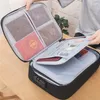 Storage Bags Large Capacity Multi-Layer Document Tickets Bag Certificate File Organizer Case Home Travel Passport Briefcase266S