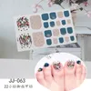 Fashion Girls Toenail Stickers 22 pcs Tips in Different Size Full Cover Adhesive Nail Sticker for Foot