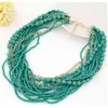 Tenande Maxi Bohemian Multi Layer Beads Chain Tassel Necklaces Pendants for Women Vintage Retro Tribal Jewelry Accessories Gifts