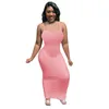 Wholesaleドレス夏の女性ボディコンドレス因果的ソリッドスパゲッティストラップロングスカートセクシーなヒップパッケージドレスパーティークラブペンシルスカートバルク6927
