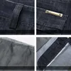 Vomintmens Jeans Cargo Denim Byxor Regular Loose Fit Multi Fickor Klassisk Tvättad Militär Slitage Storlek 38 40 42 V7A1J012 211008