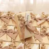 50 stks partij unieke gepersonaliseerde chocolade container snoepdozen bruiloft retour geschenken aangepaste gunst box voor gasten 210724