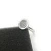 Designer clássico autêntico 925 esterlina anel de prata feminina fit pandora estilo toca jóias com logotipo redondo disco cz pavimentada anel